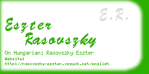 eszter rasovszky business card